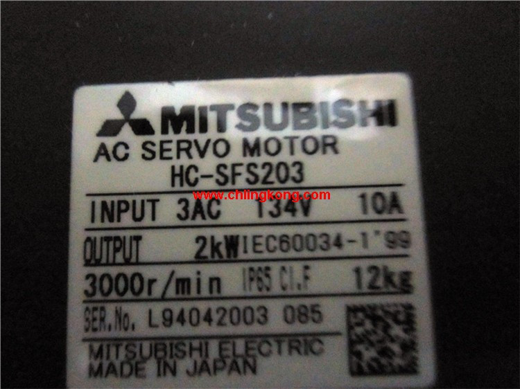 三菱中慣量中功率電機(jī)HC-SFS203